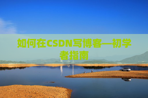 如何在CSDN写博客—初学者指南